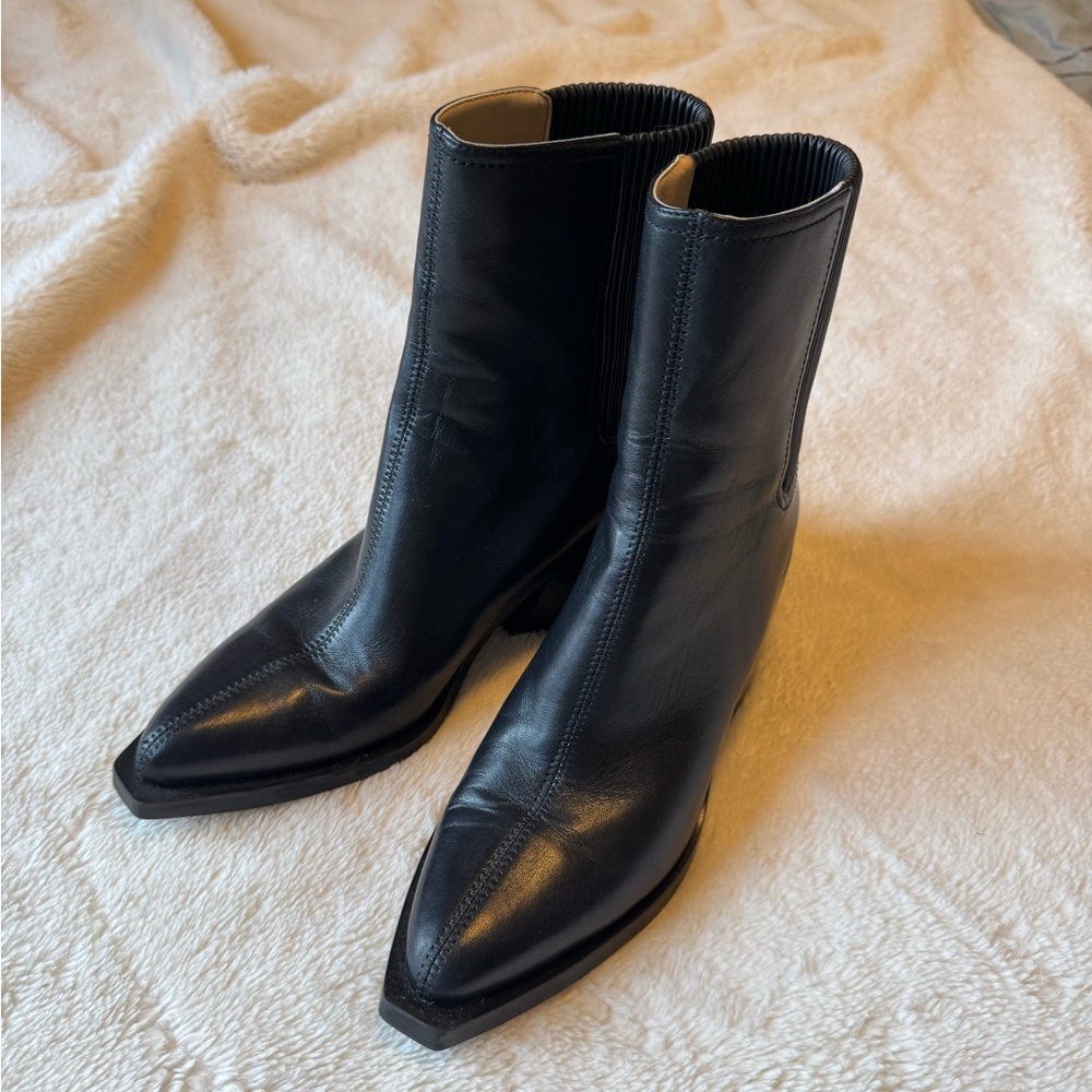 Coach black leather boots